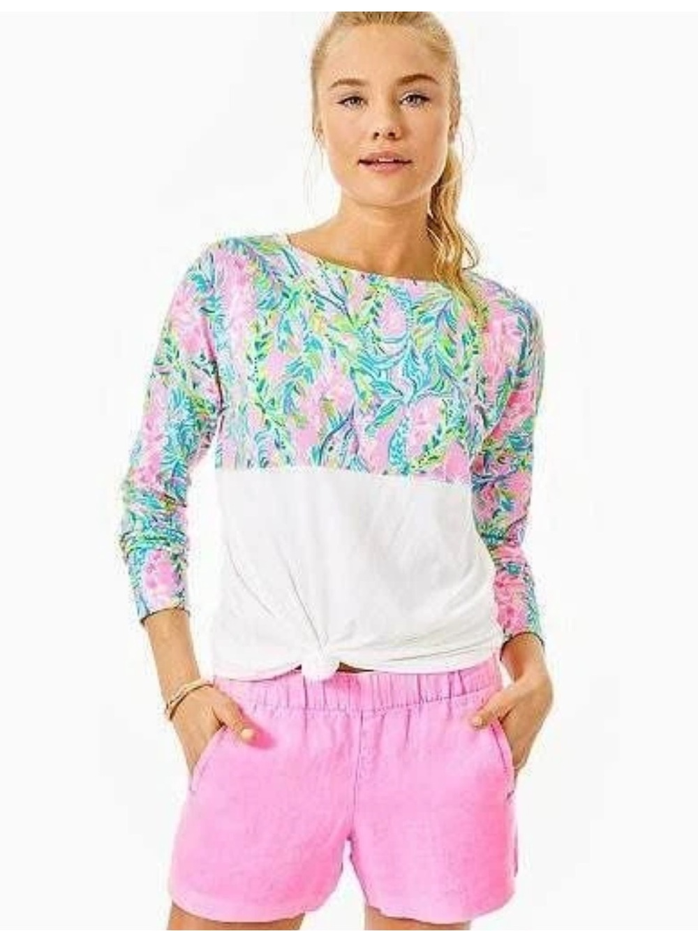 NWT Lilly Pulitzer Finn Top Multi Unicorn of the Sea Medium